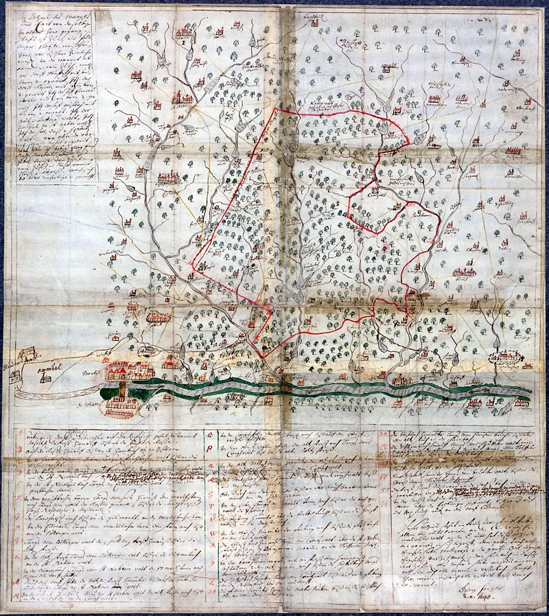 Warndtkarte von 1640. Stadtarchiv Völklingen