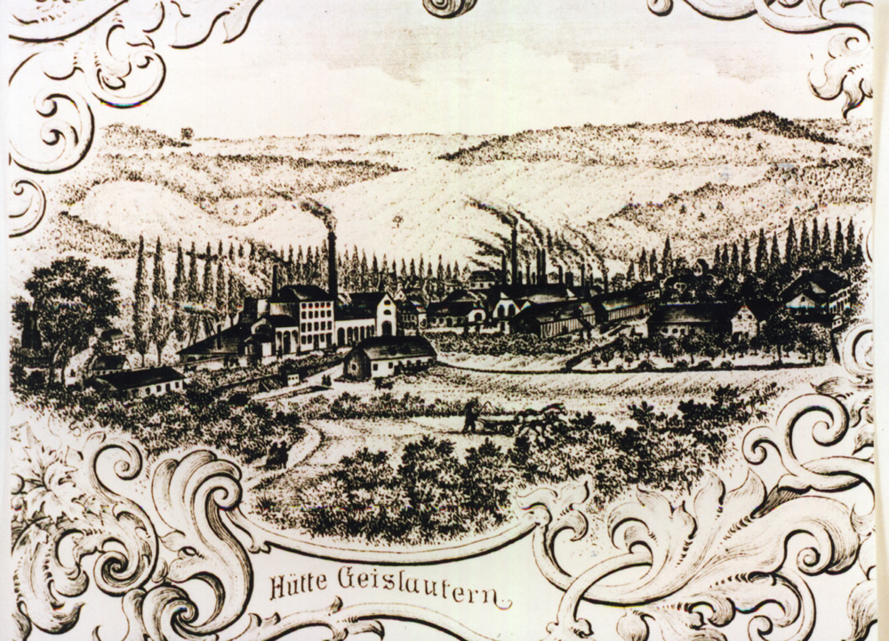 Eisenhütte Geislautern um 1860. Bildarchiv Kunkel